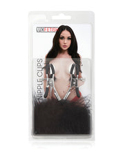 Load image into Gallery viewer, Sensual Feathered Nipple Clamps - Black for Intense Pleasure
