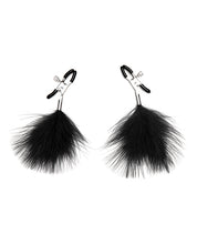 Load image into Gallery viewer, Sensual Feathered Nipple Clamps - Black for Intense Pleasure
