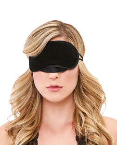 Seductive Velvet Peek-a-Boo Blindfold in Black Color