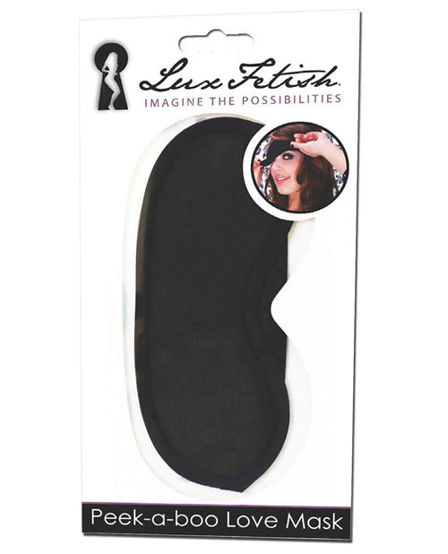 Seductive Velvet Peek-a-Boo Blindfold in Black Color