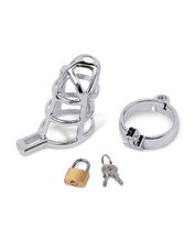 Load image into Gallery viewer, Premium 3.75 Inch Stainless Steel Cock Restraint Cage Silver
