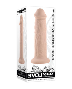 Ultra-Realistic 7" Vibrating Suction Cup Dong - Light