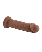 Load image into Gallery viewer, Realistic 7&quot; Girthy Vibrating Dong with Suction Cup - Dark
