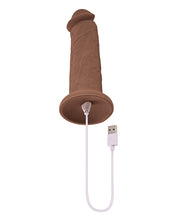 Load image into Gallery viewer, Realistic 7&quot; Girthy Vibrating Dong with Suction Cup - Dark
