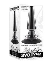 Load image into Gallery viewer, Evolved Advanced Vibrating Rechargeable Metal Plug - Black
