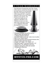 Load image into Gallery viewer, Evolved Advanced Vibrating Rechargeable Metal Plug - Black
