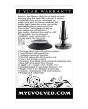 Load image into Gallery viewer, Evolved Beginner Vibrating Rechargeable Metal Plug - Black
