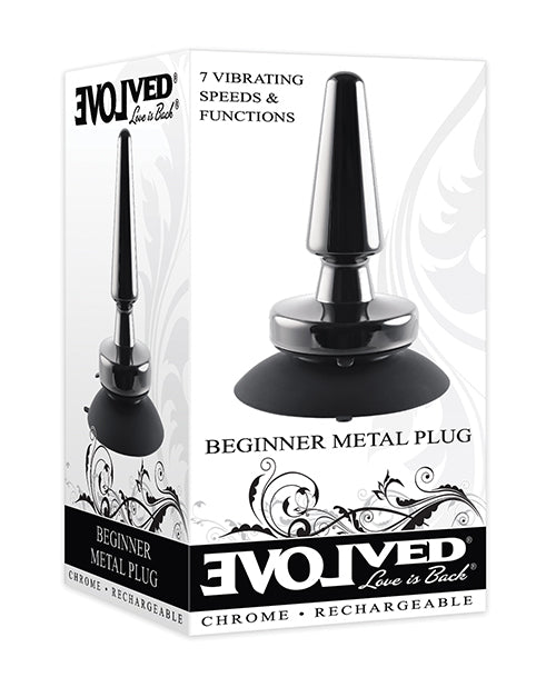 Evolved Beginner Vibrating Wiederaufladbarer Metallplug – Schwarz