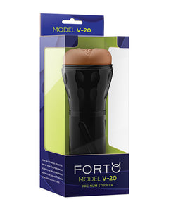 Forto V-20 Ultra-Realistic Hard-Side Stroker - Tan