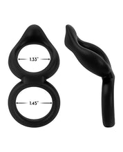 Lataa kuva gallerian katseluohjelmaan, Forto F-88 Double Ring Liquid Silicone Cock Ring
