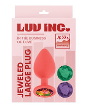 Load image into Gallery viewer, Luv Inc. Jeweled Silicone Butt Plug W/three Stones
