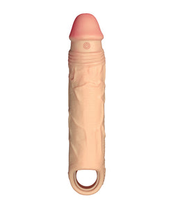 Flexskin 7.8 Inch Vibrating Silicone Sheath Pine Remote