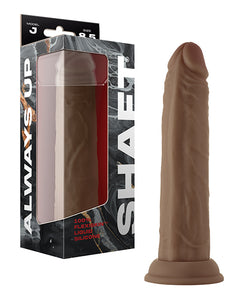 Shaft Model J Liquid Silicone 6.5" Dong - Acabamento em Madeira Natural