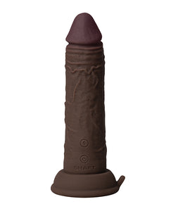 Shaft Flexskin 6.5" Vibrating Dildo - Mahogany with Real-Feel Silicone