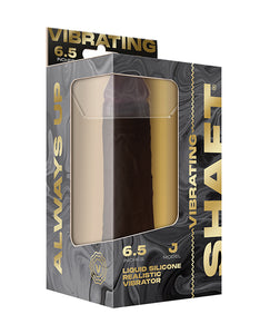 Shaft Flexskin 6,5" Vibrerende Dildo - Mahogni med Real-Feel Silikone