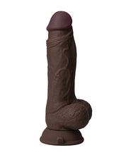 Load image into Gallery viewer, Mahogany 7.5&quot; FLEXISKIN Vibrating Dong with Realistic Balls
