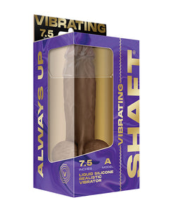 FLEXISKIN 7.5" Real-Feel Vibrating Dong with Balls - Oak