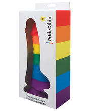 Carica l&#39;immagine nel visualizzatore Galleria, Dildo Spesso Rainbow Pride con Palline - 8 Pollici di Piacere
