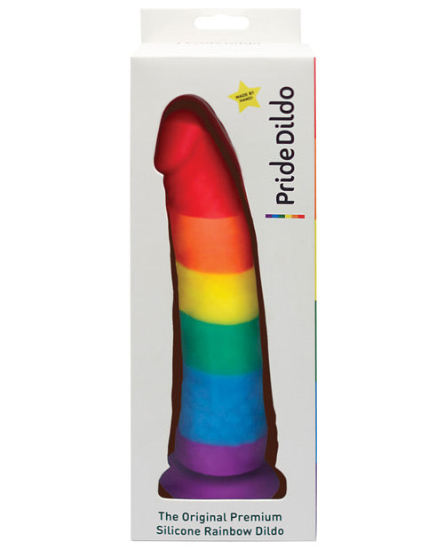 Dildo in silicone Rainbow Pride con ventosa