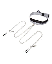 Bild in den Galerie-Viewer laden, Fifty Shades Of Grey Play Nice Halsband und Nippelklemmen aus Satin und Spitze
