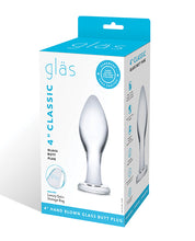 Load image into Gallery viewer, Glas 4&quot; Classic Butt Plug - Clear
