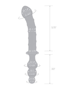 Borosilikatglas 10" Dubbeländad Twister Dildo - Oceanblå