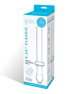 Dildo en verre double extrémité cristal clair de 9,25" - Lisse et élégant