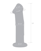 Load image into Gallery viewer, Realistic 6&quot; Glass Dildo with Textured Veins and Flat Base
