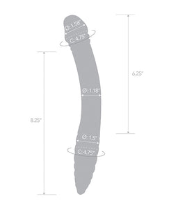 Dildo Duplo de Vidro Versátil de 11" para Delícias do Ponto G e Ponto P