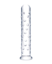 Afbeelding laden in Galerijviewer, 10-Inch Glanzend Kristallen Glas Dildo met Rimpels - Doorzichtig
