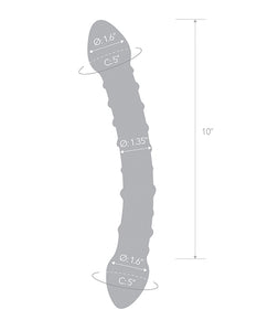 Dildo de Vidro Duplo Elegante de 12 Polegadas