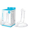 Curved 7.5" Glass Rideable Dildo with Stability Base