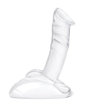 Afbeelding laden in Galerijviewer, Gebogen 7,5&quot; Glazen Rijdbare Dildo met Stabiliteitsbasis
