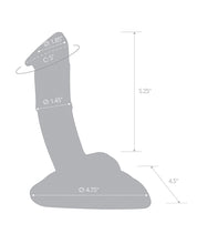 Cargue la imagen en el visor de la galería, Dildo de vidrio curvado de 7.5&quot; con base de estabilidad
