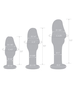 Glas Helm Kopf Anal Trainingsset - Set von 3