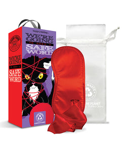 Sensual Adventure Set: Eco-Friendly Satin Blindfold Red