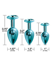 Afbeelding laden in Galerijviewer, Nixie Metalen Butt Plug Trainer Set met ingelegde Edelsteen
