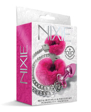 Load image into Gallery viewer, Nixie Jewel-Inlaid Metal Butt Plug With Fur Cuff Set
