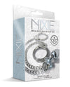 Set de bondage Nixie Silver Metallic cu plug anal îmbunătățit cu bijuterii