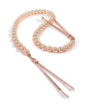 Load image into Gallery viewer, Rose Gold Nixie Pearl Drop Tweezer Nipple Clamps
