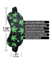 Load image into Gallery viewer, Cannabis-Inspired Glow-in-the-Dark Sleep Mask
