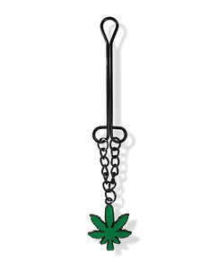 Cannabis Charm Clitoral Stimulation Clamp with Chain