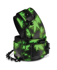 Glow-in-the-Dark Cannabis Ankle Restraints