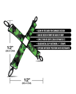 Glow in the Dark Cannabis-Themed Hogtie for Adventurous Play