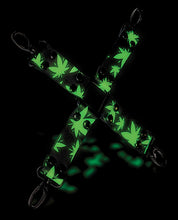 Load image into Gallery viewer, Glow in the Dark Cannabis-Themed Hogtie for Adventurous Play
