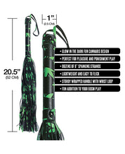 Load image into Gallery viewer, Glow-in-the-Dark Cannabis Flogger for Sensory Play
