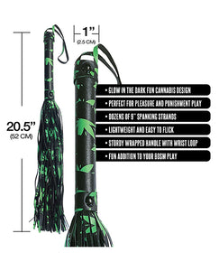 Glow-in-the-Dark Cannabis Flogger for Sensory Play