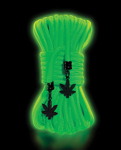 Glow-in-the-Dark Stoner Vibes Rope - 32ft Green