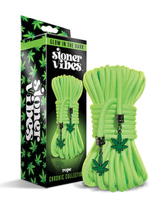 Glow-in-the-Dark Stoner Vibes Rope - 32ft Green