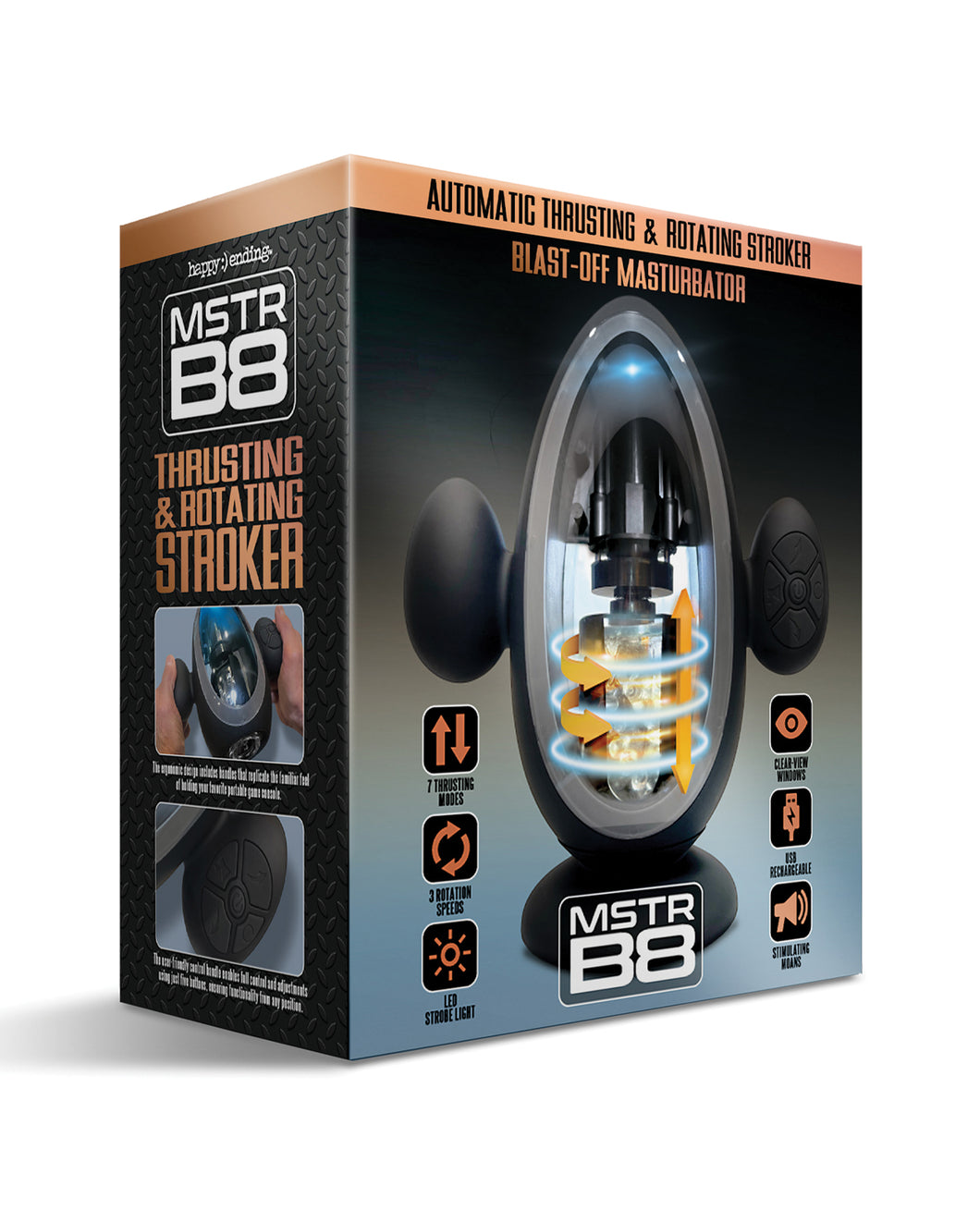 MSTR B8 Thruster Pro Automatisk Stroker med Vibrerende Handling